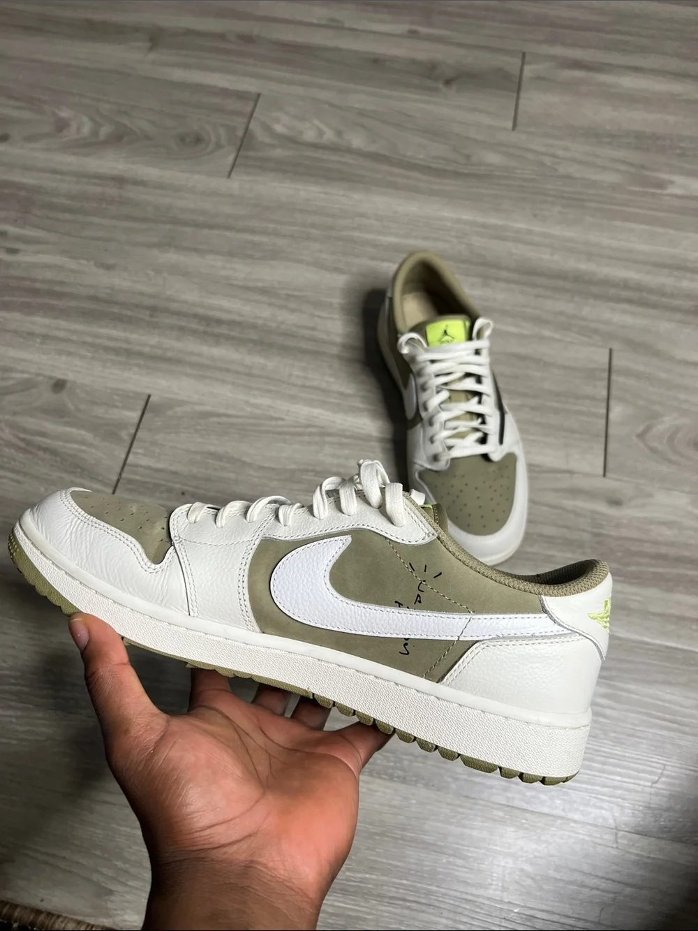 Air Jordan 1 Retro Low Golf Travis Neutral Olive (12)